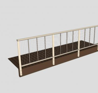 走廊护栏SU模型下载_sketchup草图大师SKP模型