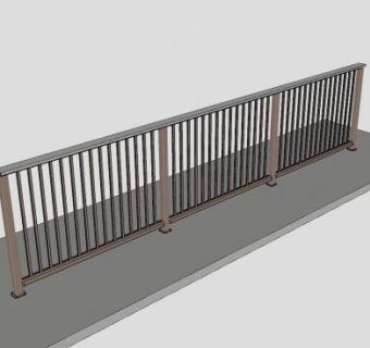 珊栏护栏SU模型下载_sketchup草图大师SKP模型