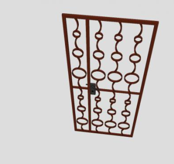 铁艺镂雕大门SU模型下载_sketchup草图大师SKP模型