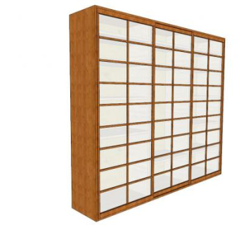 现代日式衣柜SU模型下载_sketchup草图大师SKP模型