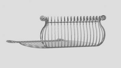 欧式铁艺阳台SU模型下载_sketchup草图大师SKP模型