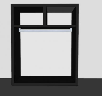 现代黑色基本衣柜SU模型下载_sketchup草图大师SKP模型