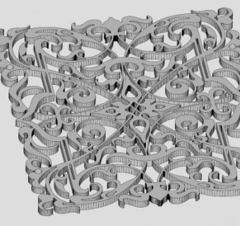 雕花铁艺装饰SU模型下载_sketchup草图大师SKP模型
