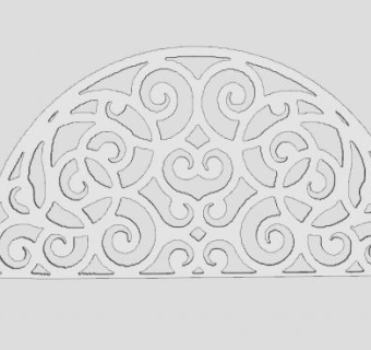 拱形镂雕铁艺SU模型下载_sketchup草图大师SKP模型