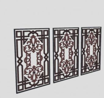 锻铁装饰护栏SU模型下载_sketchup草图大师SKP模型