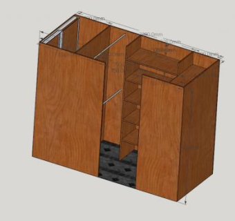 嵌入式衣橱SU模型下载_sketchup草图大师SKP模型