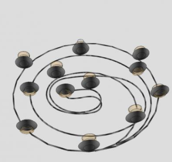 铁艺枝形壁灯SU模型下载_sketchup草图大师SKP模型