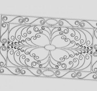 欧式铁艺栏杆SU模型下载_sketchup草图大师SKP模型