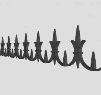 金属装饰檐口SU模型下载_sketchup草图大师SKP模型