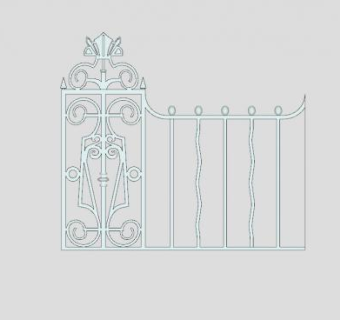 爱德华七世时代装饰栏杆SU模型下载_sketchup草图大师SKP模型