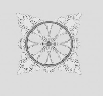 艺术铸铁阳台装饰SU模型下载_sketchup草图大师SKP模型