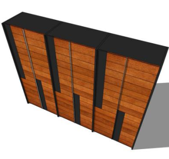 当代实木橱SU模型下载_sketchup草图大师SKP模型