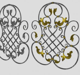 欧式锻铁装饰SU模型下载_sketchup草图大师SKP模型