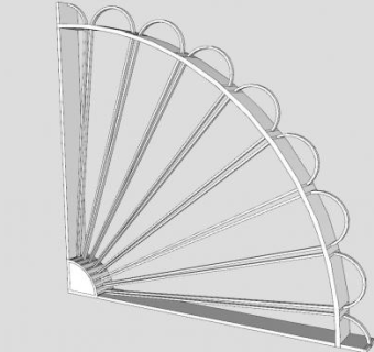 圆铸铁栅栏SU模型下载_sketchup草图大师SKP模型