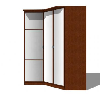 现代家居转角衣柜SU模型下载_sketchup草图大师SKP模型