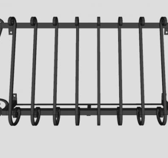 铁质阳台SU模型下载_sketchup草图大师SKP模型