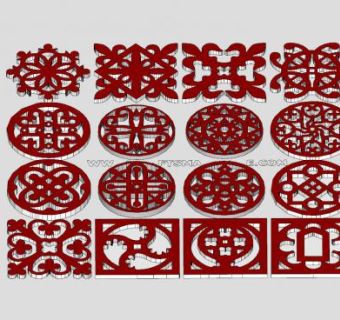 中式铁艺装饰SU模型下载_sketchup草图大师SKP模型