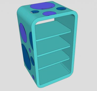 泡沫图案衣柜SU模型下载_sketchup草图大师SKP模型