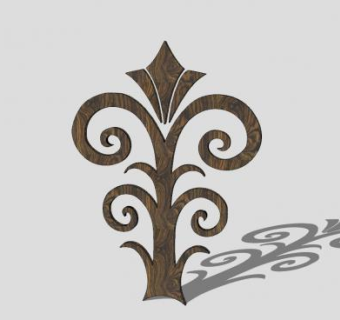 花状装饰铁艺SU模型下载_sketchup草图大师SKP模型