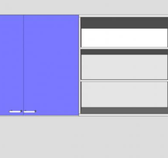 实验室家具墙上橱柜SU模型下载_sketchup草图大师SKP模型