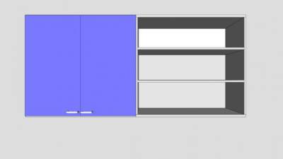 实验室家具墙上橱柜SU模型下载_sketchup草图大师SKP模型