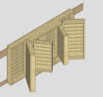 车间壁式工具储藏柜SU模型下载_sketchup草图大师SKP模型