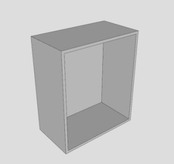 现代白色墙橱吊柜SU模型下载_sketchup草图大师SKP模型