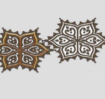 六边花状型装饰SU模型下载_sketchup草图大师SKP模型