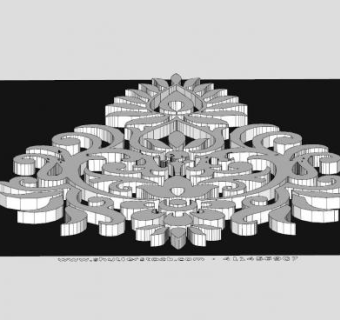 欧式镂雕工艺SU模型下载_sketchup草图大师SKP模型