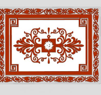 雕花工艺装饰SU模型下载_sketchup草图大师SKP模型