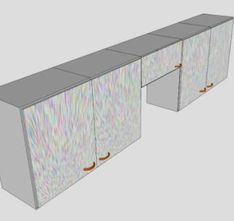 墙上的橱柜吊柜SU模型下载_sketchup草图大师SKP模型