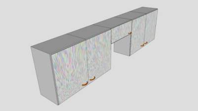 墙上的橱柜吊柜SU模型下载_sketchup草图大师SKP模型