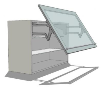 磨砂玻璃门吊柜SU模型下载_sketchup草图大师SKP模型