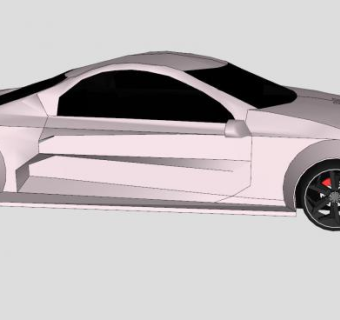 跑车车型SU模型下载_sketchup草图大师SKP模型