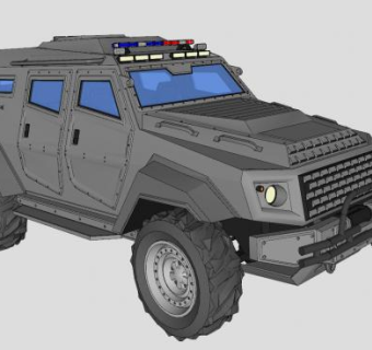 装甲越野车车辆SU模型下载_sketchup草图大师SKP模型