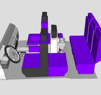 汽车驾驶舱SU模型下载_sketchup草图大师SKP模型