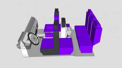 汽车驾驶舱SU模型下载_sketchup草图大师SKP模型