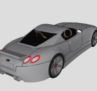 h概念团队跑车设计SU模型下载_sketchup草图大师SKP模型