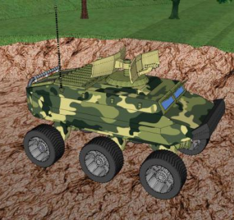 雷达车车辆SU模型下载_sketchup草图大师SKP模型