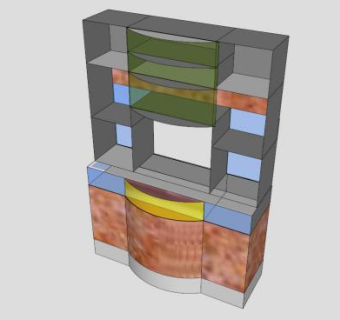 现代展示陈列柜SU模型下载_sketchup草图大师SKP模型