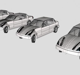 小轿车车辆SU模型下载_sketchup草图大师SKP模型