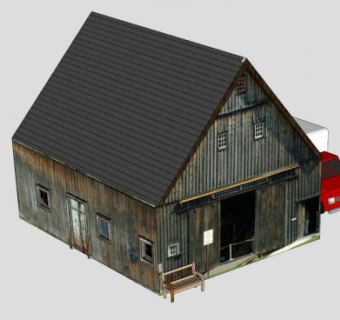 工厂和卡车SU模型下载_sketchup草图大师SKP模型