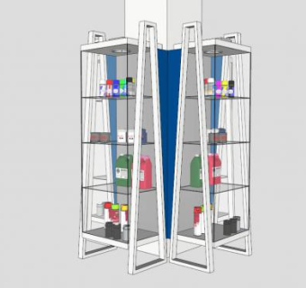 展示柜玻璃柜SU模型下载_sketchup草图大师SKP模型