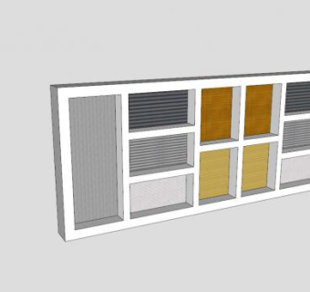 商店展示柜子SU模型下载_sketchup草图大师SKP模型