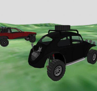 可切换的越野车车辆SU模型下载_sketchup草图大师SKP模型