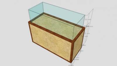 板式玻璃展柜SU模型下载_sketchup草图大师SKP模型