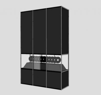 马勒展示柜子SU模型下载_sketchup草图大师SKP模型
