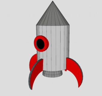 火箭飞行器SU模型下载_sketchup草图大师SKP模型