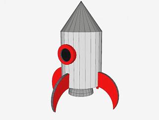 火箭飞行器SU模型下载_sketchup草图大师SKP模型