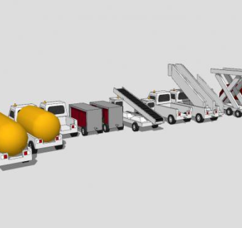 机场车辆SU模型下载_sketchup草图大师SKP模型